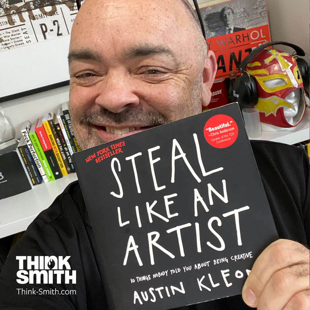 Rob_ThinkSmith's tweet image. My 2nd book rec for #designers, #marketer &amp;amp; #creatives is #StealLikeanArtist by @austinkleon. Our industry is about visual communications. It needs to be rooted in the familiar for an audience to engage. Just don’t steal a copy, buy your own, then go &amp;amp; “steal like an artist”.