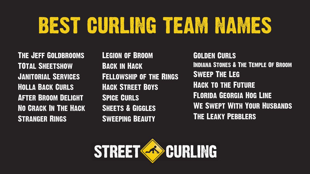 Last winter, we put out the ask for the best/most clever curling team names you could think of... and you delivered. 😂 Do you have one to add to the list?
