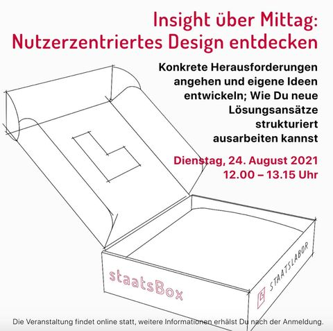 staatslabor's tweet photo. Welchen Aspekt in Deinem Arbeitsalltag wolltest Du schon lange ändern?
Komm an unserer Online-Mittagsveranstaltung zur #staatsbox teil und lass deine Ideen Realität werden!
Details & Anmeldung: https://t.co/YYRD0E9XrW https://t.co/CAK0rKgHP2