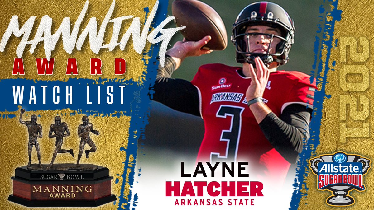 SugarBowlNola's tweet photo. Layne Hatcher📍Little Rock, AR
ESPN+ #2 Most Explosive College Football Player💥
☝️of 🖐 siblings - all collegiate athletes😳

#WolvesUp #ManningAward https://t.co/5sxMhdFt6q