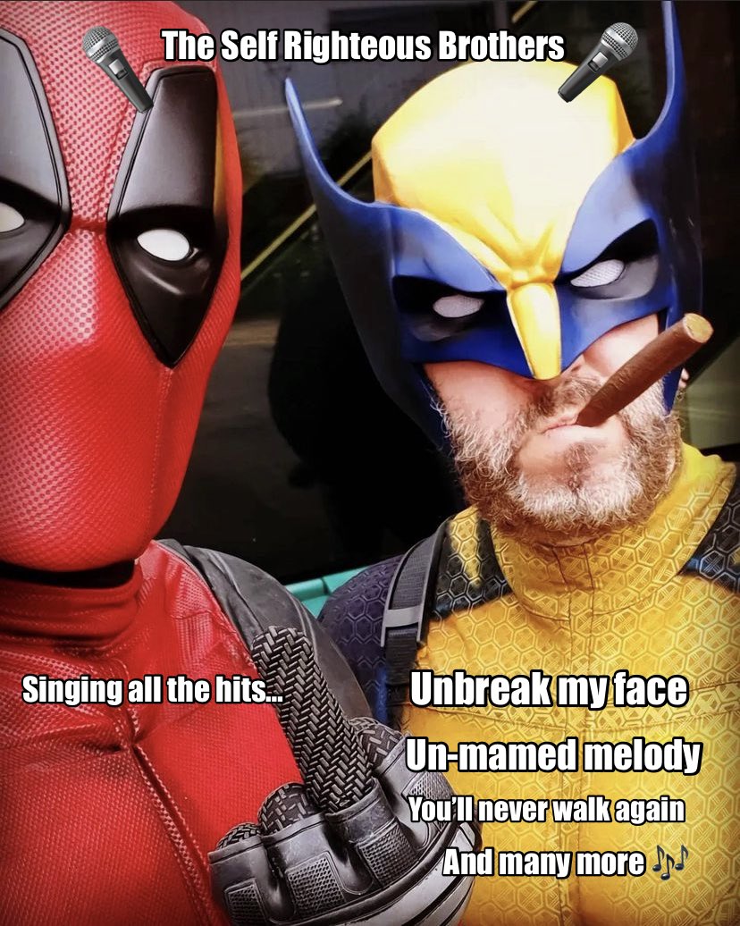 WolverSteve's tweet photo. #TuesdayFeeling #TeamUp #Deadpool and #Wolverine sing the all the hits 🎤 🎶 @VancityReynolds https://t.co/zB3ZAJY9f1