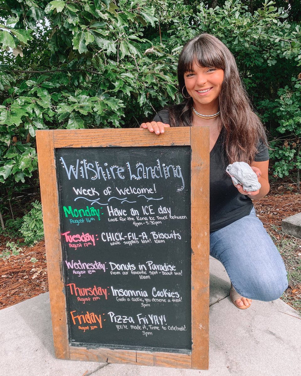 Join us today for Chick Fil A biscuits! They are here in the office so come grab one while supplies last! 💛🐣 
• We have so many plans for our new residents this week &amp; we hope to see everyone at all of them! 🤩