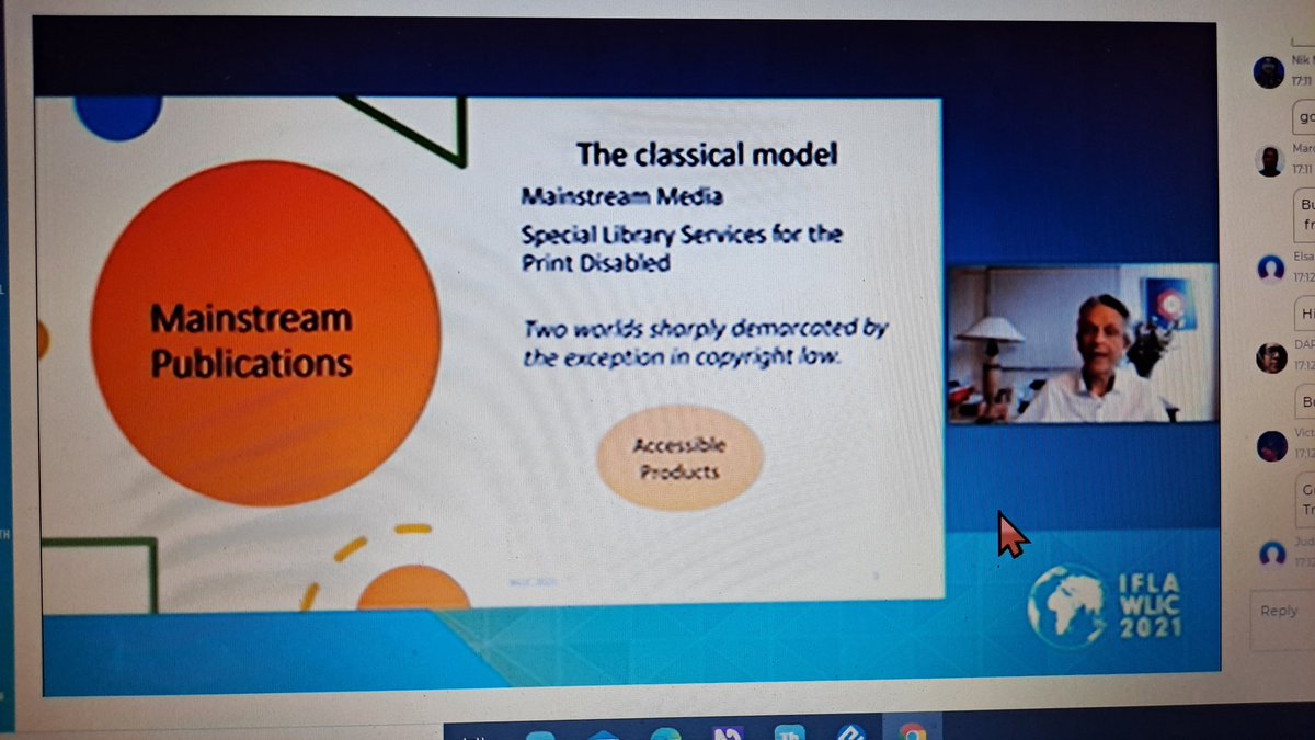 LPD session at #WLIC2021 is now live streamed. Koen Krikhaar is giving new ideas for libraries serving persons with print disabilities. How the rise of digital publishing will change the focus? #AccessiblePublishing