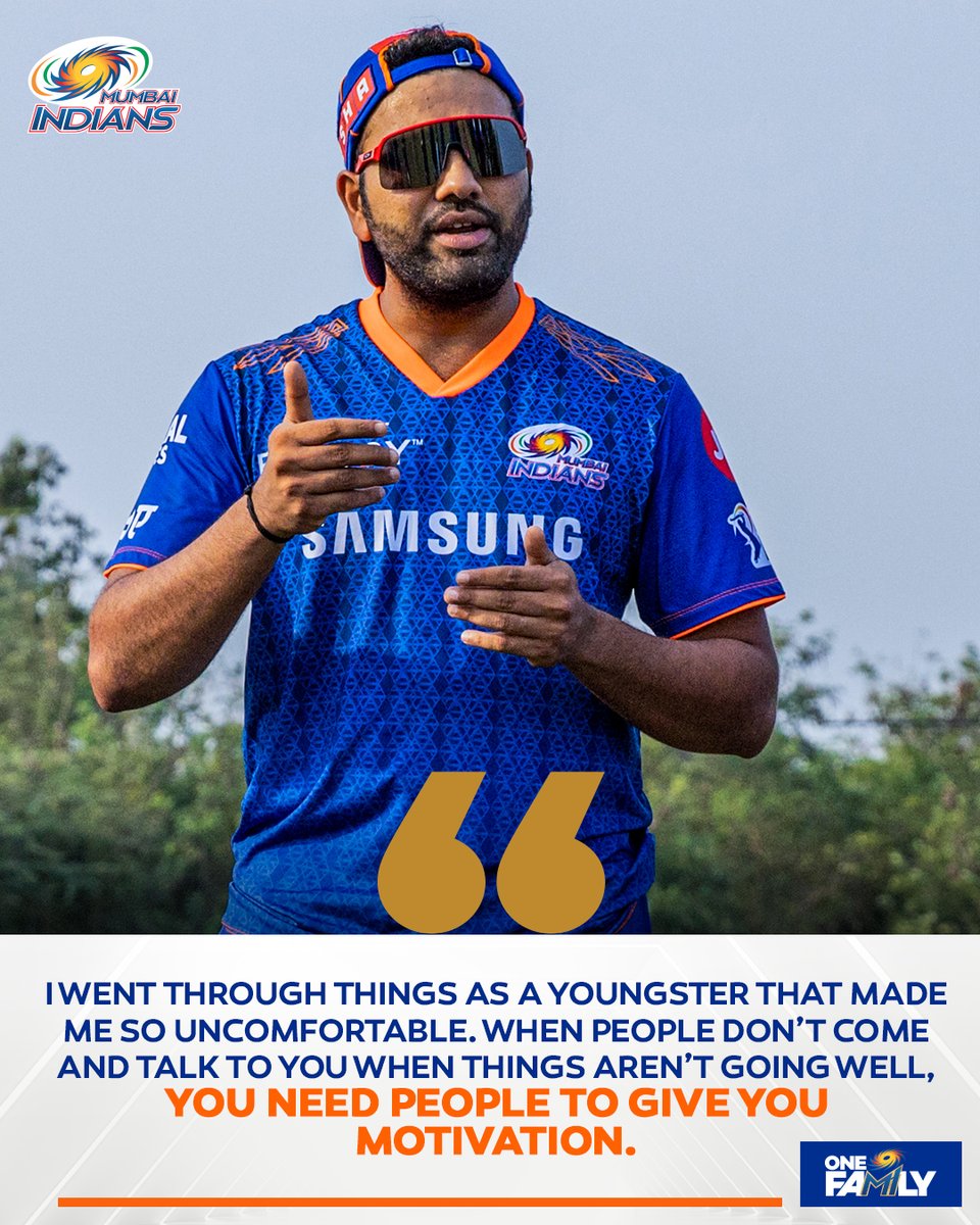 mipaltan's tweet photo. All it takes is a pat on someone’s back to make them feel good. You can be that person. You can make a difference. 😀💙

#OneFamily #MumbaiIndians @ImRo45 https://t.co/tCjNl6soJ2