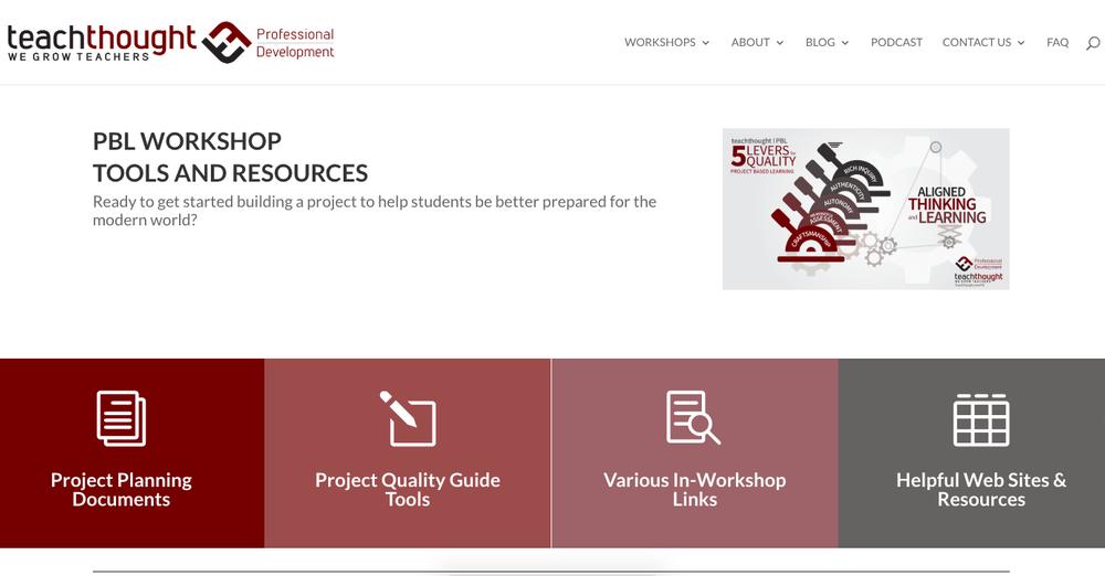 TeachThought's tweet photo. Have you seen our FREE PBL Workshop Tools and Resources page? 

This is the page we use in our Foundations of PBL workshops and includes planning docs, guides for quality, and more!

https://t.co/yuGWBC7oQM #pblchat https://t.co/KuCViLh52o