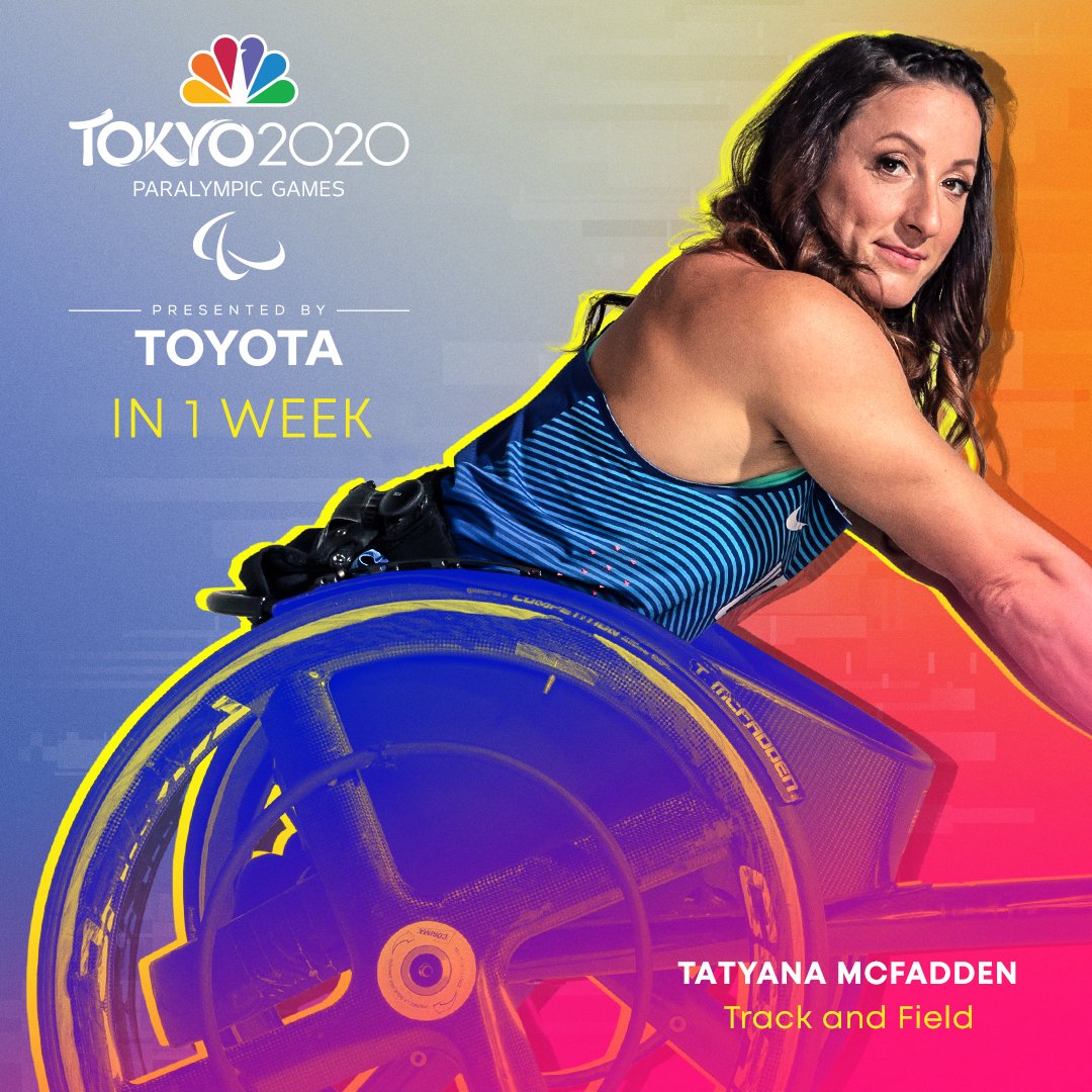 NBCOlympics's tweet photo. ONE WEEK until the #TokyoParalympics officially begin! https://t.co/ZXtLCRZUay
