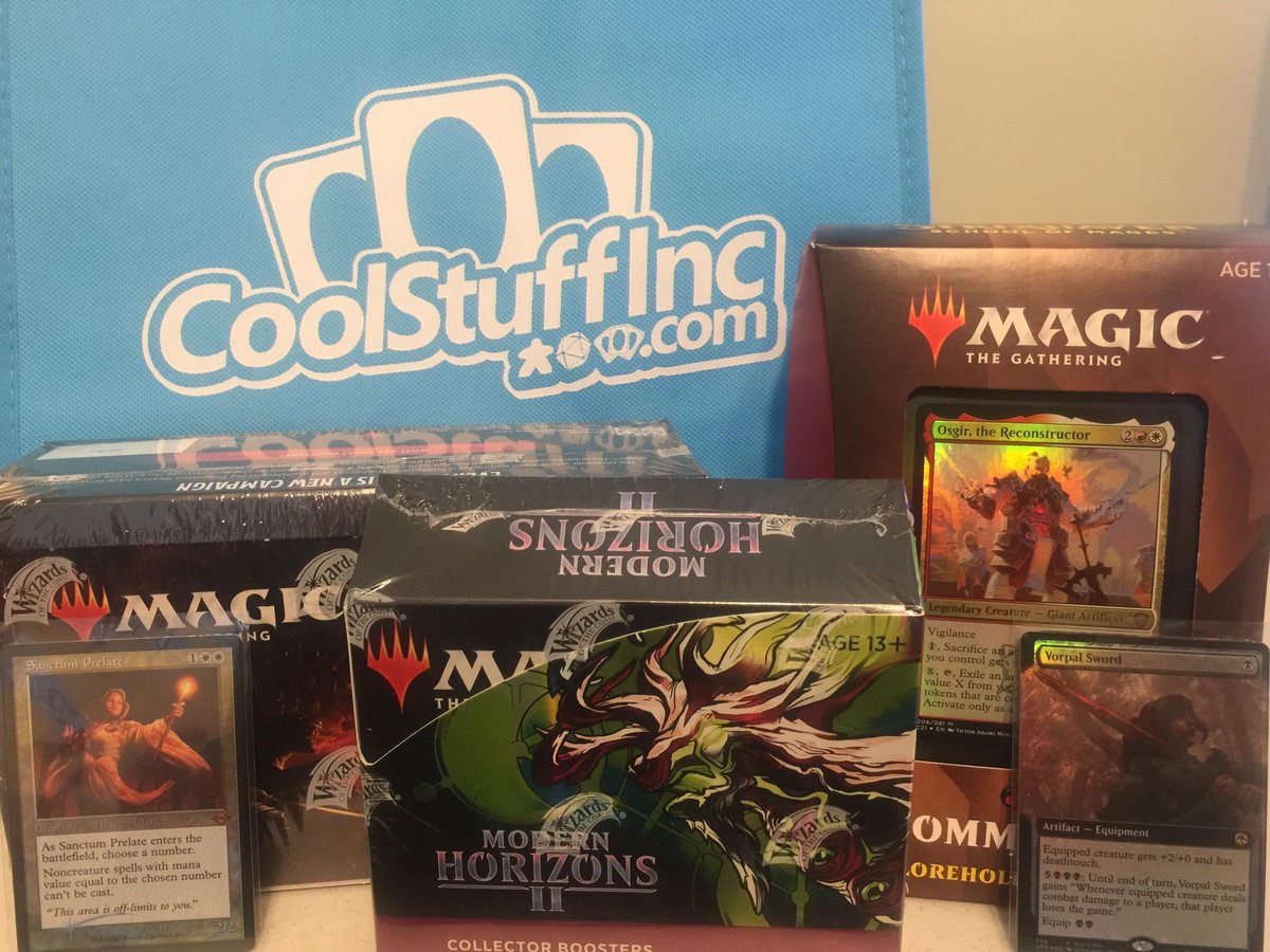 TheOneJame's tweet image. GIVEAWAY!

It's my 1 year Twitch anniversary!

I'm giving away 1 Modern Horizons 2 Collector Booster Box, 1 Forgotten Realms Booster Box, and 1 Lorehold Commander Deck to one participant!

To enter you must:
✅like this post
✅retweet this post 
✅follow this account

#Sponsored