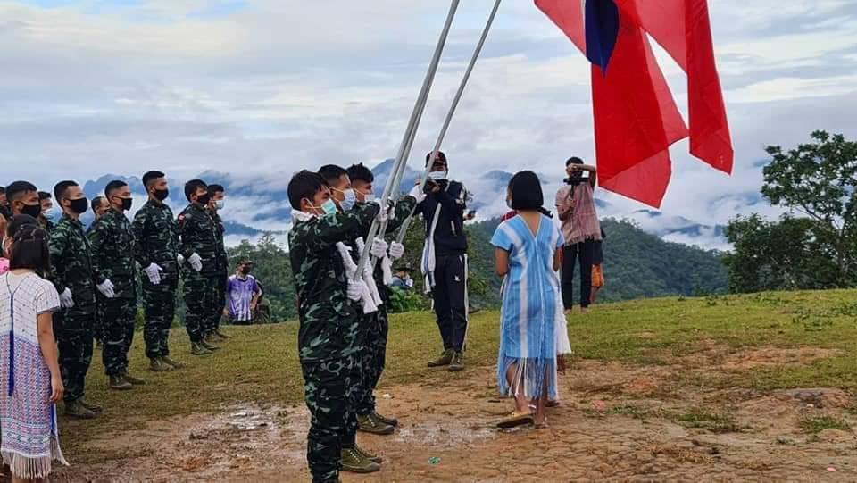 AwmyatH's tweet photo. The Karenni State Army Battalion No. 1 area hosted a ceremony to commemorate the 73rd Karenni State Army Day.
SIGN THE PETITION FOR NUG
#Aug17Coup 
#WhatsHappeningInMyanmar https://t.co/d8gwtsRSzW https://t.co/UyJjpMRmtY