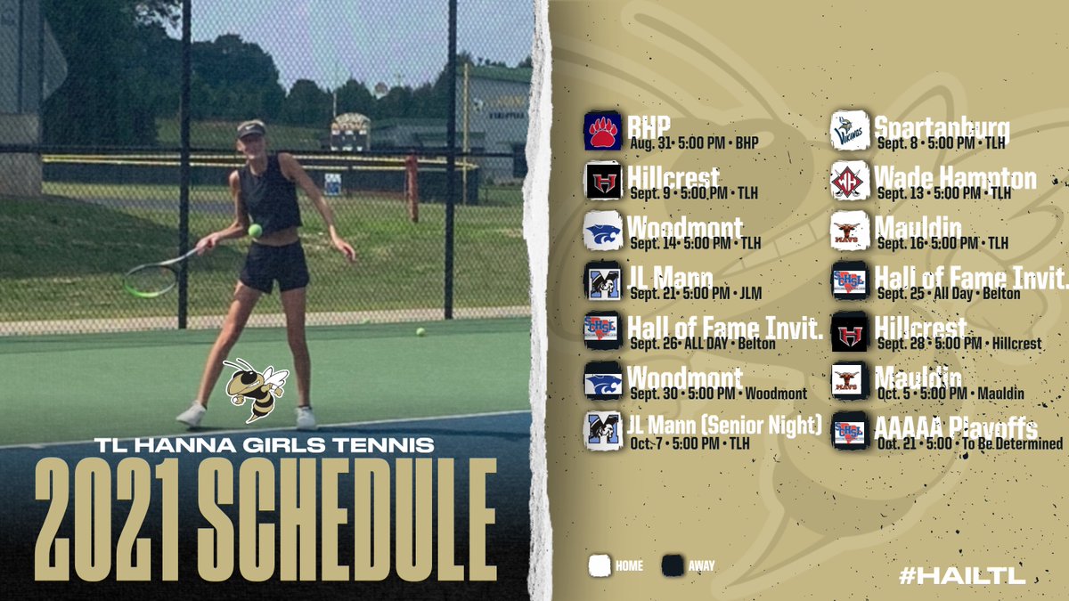 TLH_Updates's tweet photo. TL Hanna Girls Tennis in 2021 will be under the direction of #HannaAlum Ivy Welborn. Come out and support the Jackets this season! @CoachJohnCann @tlhanna_ad https://t.co/SKje7g1Ktu