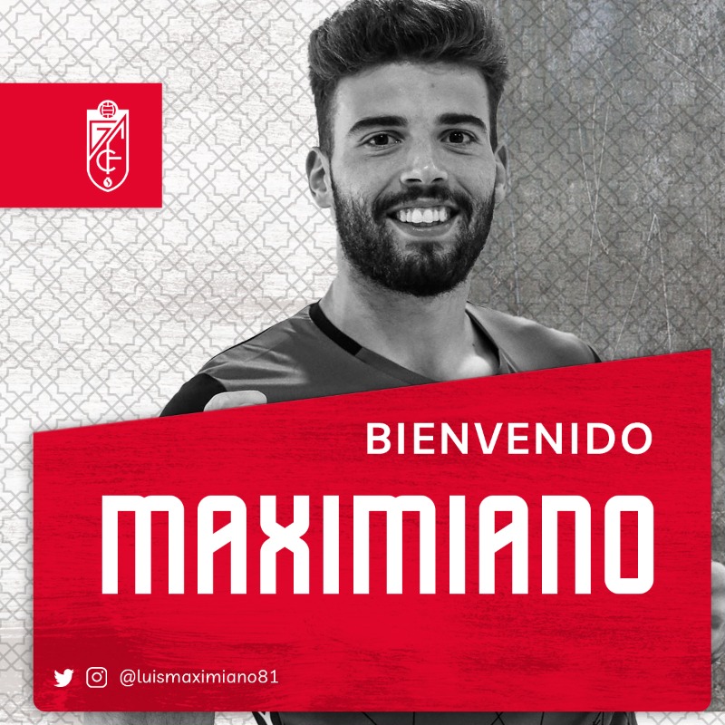 GranadaCF's tweet photo. 🔴⚪️ @luismaximiano81, nuevo portero del #Granada. 

🖊️ Firma por cuatro temporadas. 

📷 Será presentado mañana miércoles, a las 12:00h.

#MaxiNazarí #BienvenidoMaxi