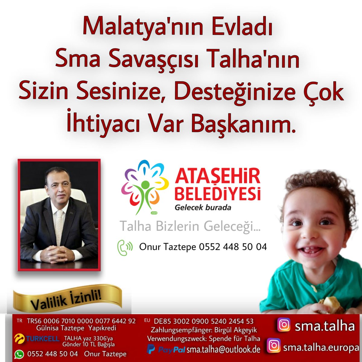 Sinemeray2's tweet photo. Tek bir isteğimiz var Oğlum Yaşasın!
Size çok ihtiyacımız var #sma.talha https://t.co/MgTWSEto8I