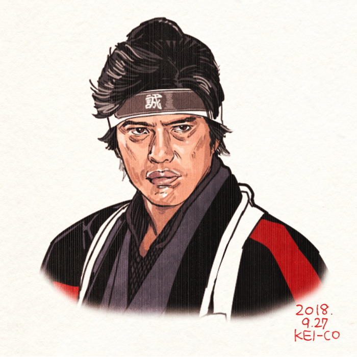 「斎藤一(佐藤浩市さん)
#壬生義士伝 」|KEI-COのイラスト