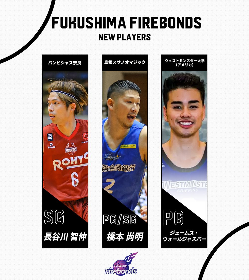🌟新加入選手一覧🌟

【福島ファイヤーボンズ】
<a href="/firebonds/">福島ファイヤーボンズ【公式】</a>
 
※8月17日時点
#Bリーグ
