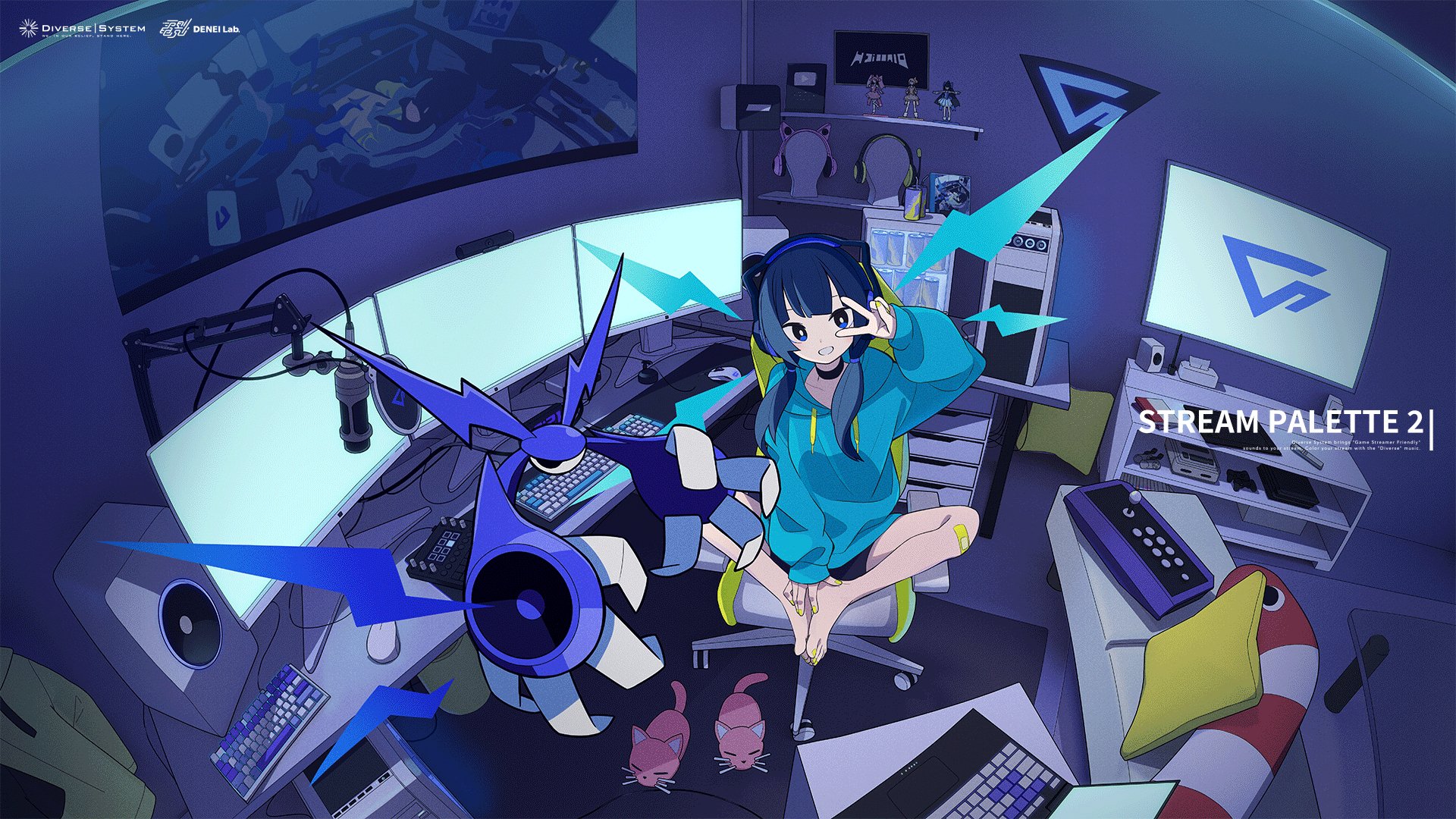 stream palette デスクマットk4sen