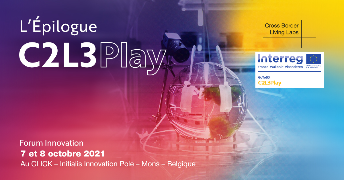Evènement {#EpilogueC2L3Play} - Les 7 et 8 octobre, venez découvrir les méthodologies innovantes développées par les partenaires du projet <a href="/C2L3Play/">Cross Border Living Labs (C2L3Play)</a> pour le secteur des #ICC - #masterclasses #conférence #networking 
📍au <a href="/leCLICKbe/">CLICK - Creative Innovation</a>  Mons (Belgique)
epilogue-c2l3play.b2match.io
