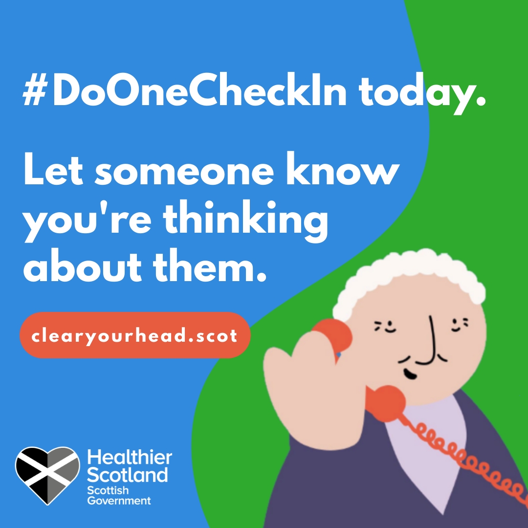 NHSLanarkshire's tweet photo. ❤️ As things start to open up again, it’s okay to feel nervous. Remember lots of people are feeling the same way right now. Why not #DoOneCheckIn on a loved one to see how they're feeling?
❤️ Something simple like a call, message, card, or a visit can help you both feel better. https://t.co/o82hY8kcLT