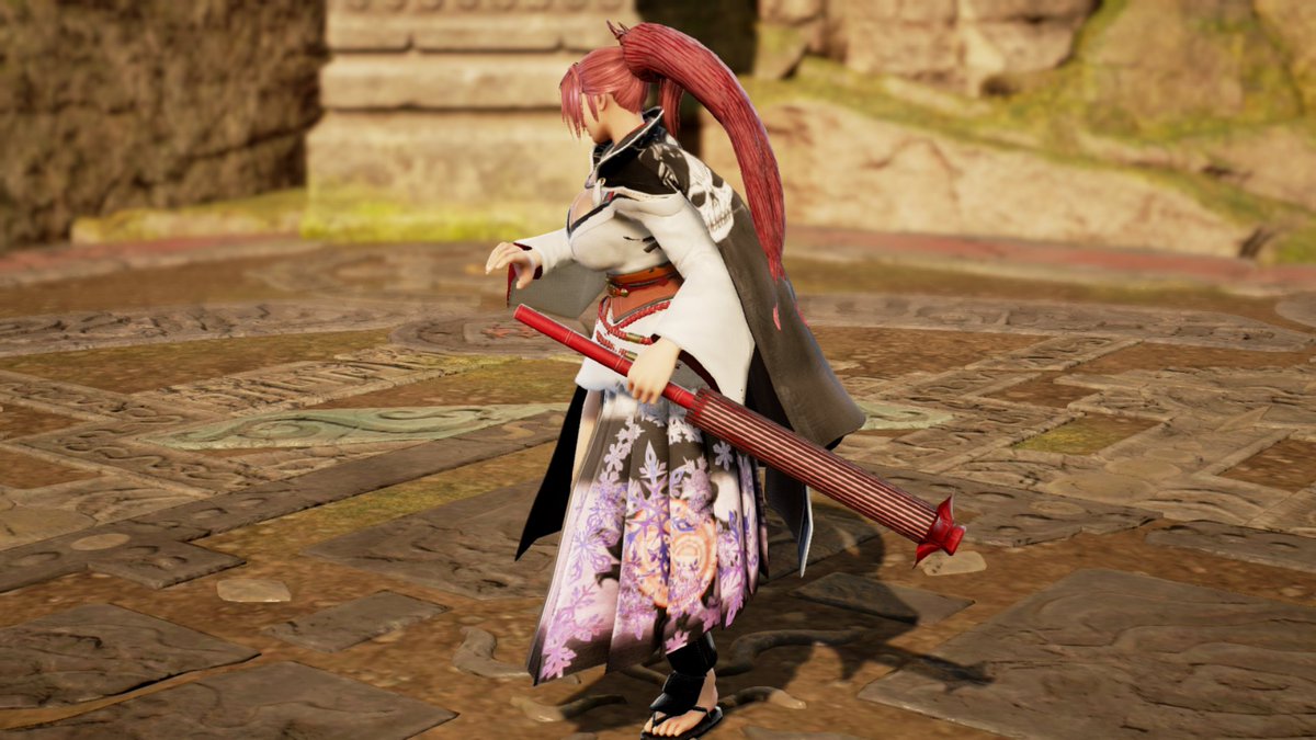CisnaBalandor's tweet photo. ギルティギア　再現キャラクリ
梅喧 風雪華🌸

右目の周りに本物っぽく映写で隙間入れたかったけどギリギリ無理でした😣
 #ソウルキャリバー6 #ソウルキャリバー  #SOULCALIBURVI https://t.co/fuBJjiSEjD