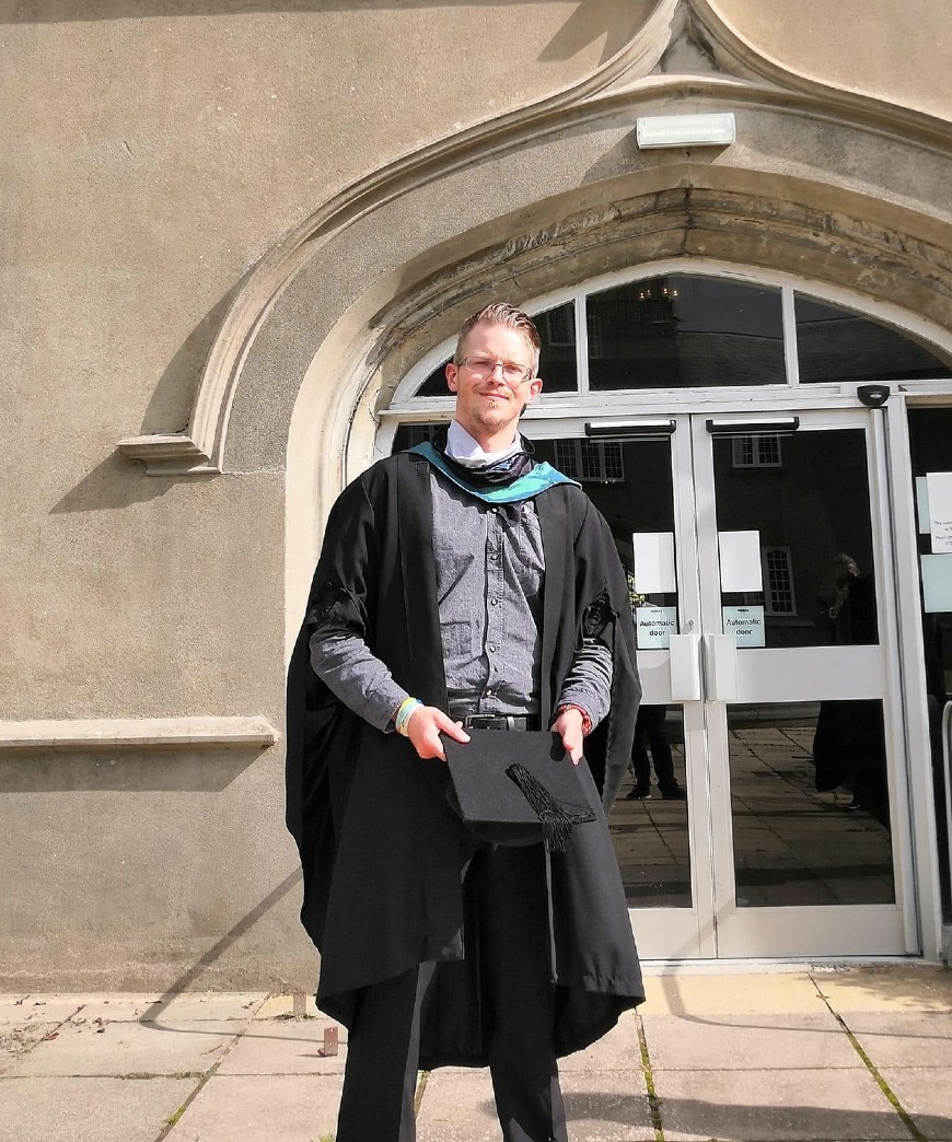 UWTSD's tweet image. Alan Ormston is a BA History graduate. His ambition is to become a lecturer so that he can teach the next generation of historians.

“The academics at Lampeter have helped me develop by simply being present. They want you to realise your potential.&quot;
 
It’s #YourTimeToLearn