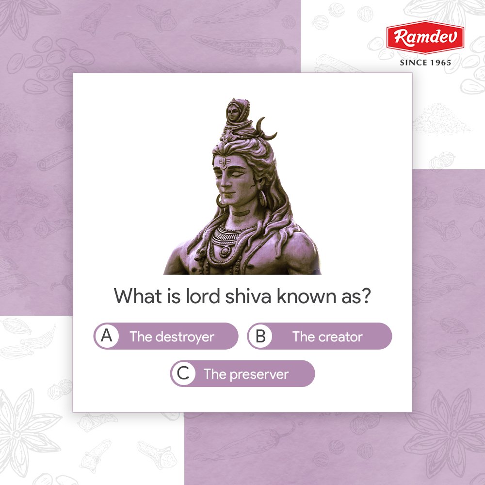 SANJAYRAJAK79's tweet image. Option A. The destroyer 
Join friends @blessedkamal @piyushpuri12 @Racer_Veb @VHetal @khambaty_rehana @dadofbonhisha 
#RamdevQuiz #RamdevMasala #RamdevContest #CookingWithLove #CookAtHome