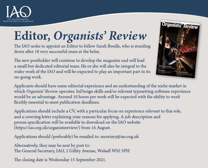 This has now appeared in print so it's time to put it out to the digital world. The job description: iao.org.uk/wp-content/upl…