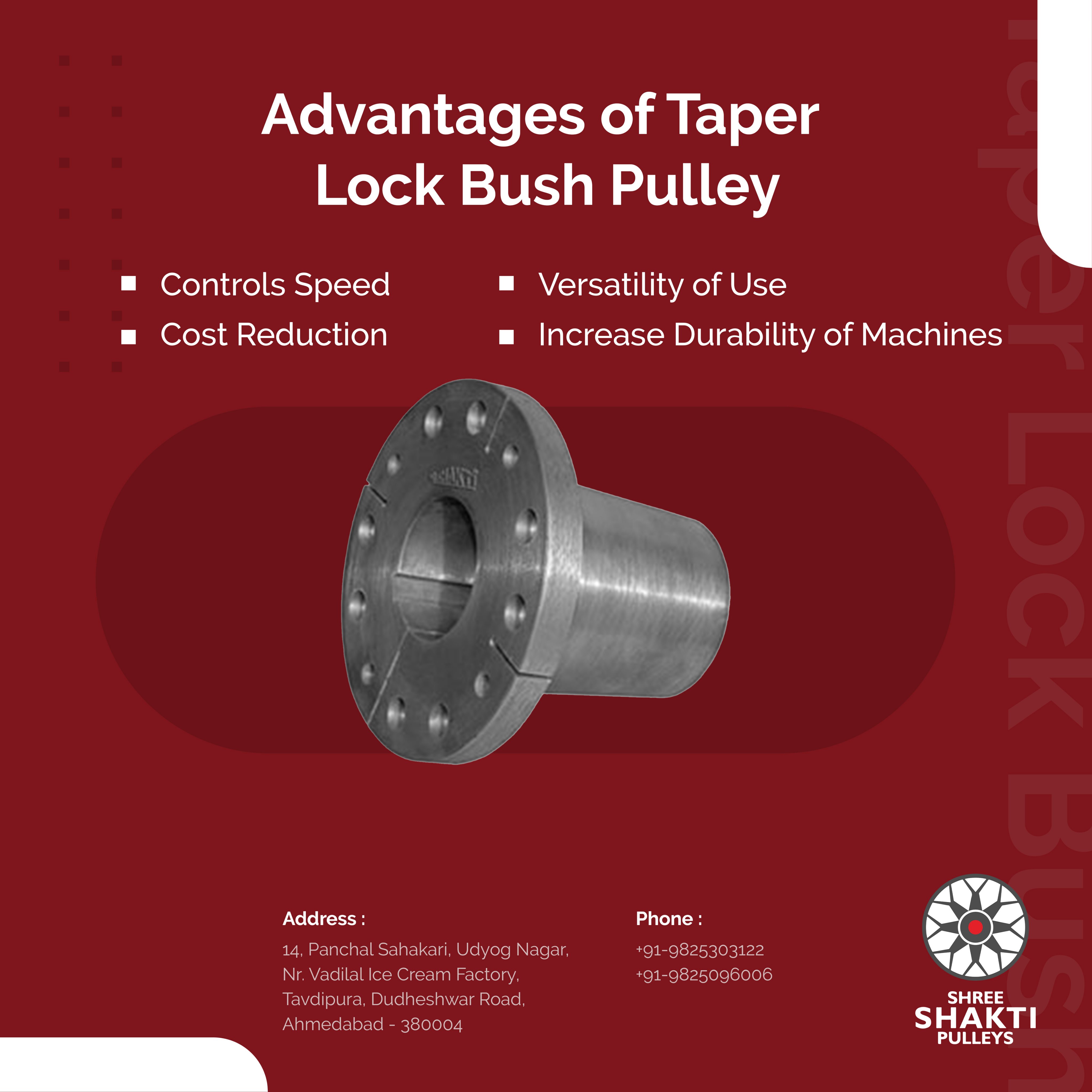 Shree Shakti Pulleys on Twitter "The taper lock bush pulley has a