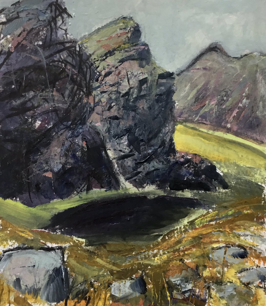 AileenPix's tweet photo. Here’s my finished version - I decided to work on…. Come and see it today - my studio is open for visitors #IV54 #lochcarron #acrylicpainting https://t.co/NbtymWWP8C