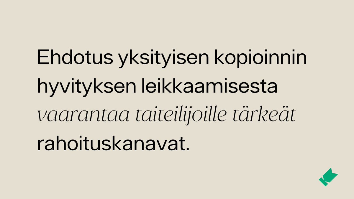 Kuvasto's tweet photo. Koronan kurjistama #taide- ja #kulttuuriala kaipaa jälleenrakennusta, ei heikennyksiä uusien leikkausten muodossa! Hyvityksen tason leikkaus lamaannuttaisi mm. @AVEKfi-toiminnan ja vaikuttaisi @Kuvasto'n jakamiin #VISEK-tukiin. 
https://t.co/7Y5PX1XQsk

#ArvoaTaiteelle #AVEK https://t.co/O9iol2wAYm