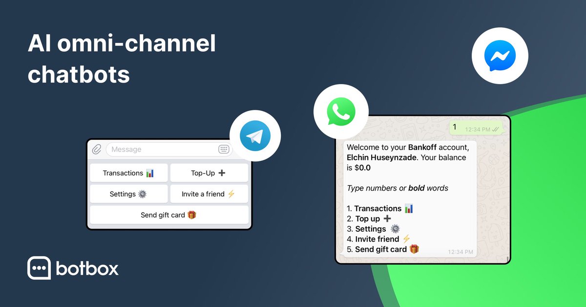 botbox_pro's tweet image. Chatbots are a great way to help your users accomplish simple tasks in a friendly, conversational manner. They will also bring you better and more leads 24/7 #botboxpro #botbox