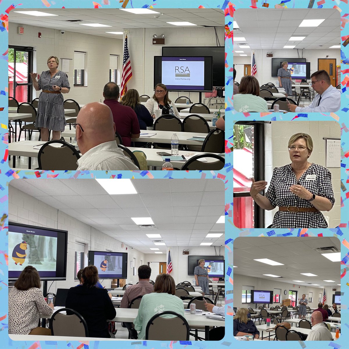 SchoolsWyoming's tweet image. Principals, Curriculum Coaches, Special Services Staff, and Central Office staff participated in a training by the Instructional Coaching Group.  Sharon Thomas presented on “Better Conversations.”  #InstructionalCoachingGroup💙