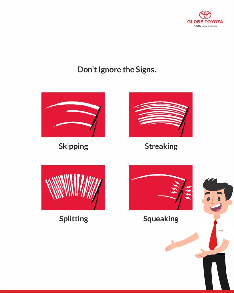 Globe_Toyota's tweet photo. Your car wipers are important in maintaining the integrity of the windshield. So, be on the lookout for any signs of degradation.
Globe Toyota: 9807680680.
#toyota #carwipers https://t.co/MGlErXTiWF