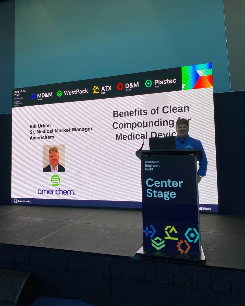 Americhem_Inc's tweet image. Thank you to everyone who stopped by our booth and attended our Tech Talk on Clean Compounding for Medical Devices at MD&amp;amp;M West last week! We had such a great time seeing all of you in-person again. Can't wait for next year!