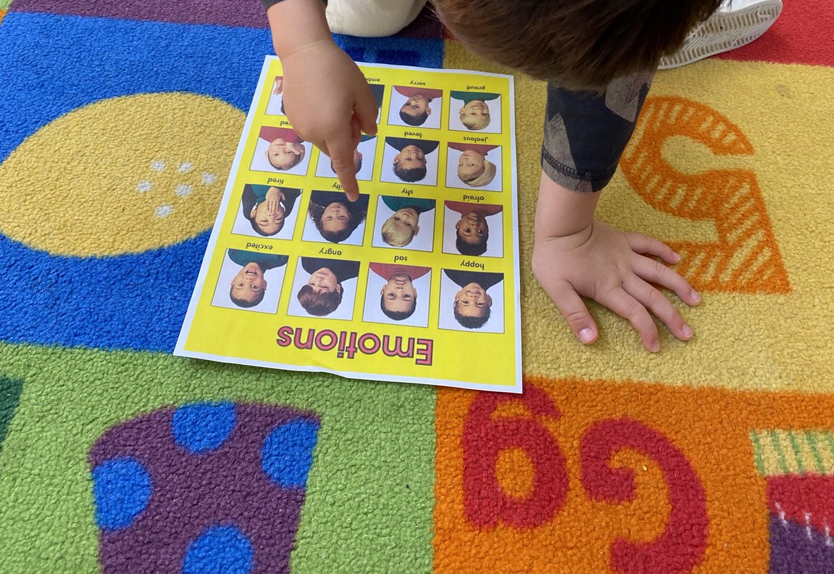 Working on naming our emotions! Just a reminder to all, all emotions are valid. You are allowed to feel them. Just remember that they change and you won’t be sad/mad/tired etc forever! ♥️