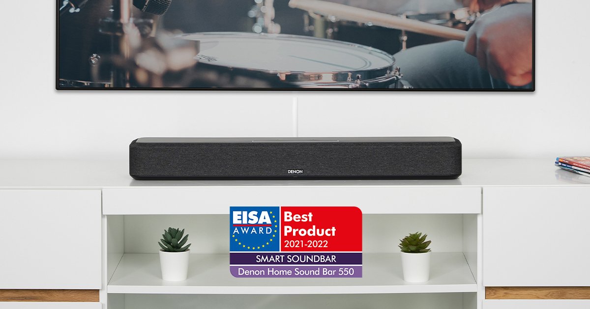 Denon Europe (@denonuk) on Twitter photo "One part Dolby Atmos/DTS:X soundbar, one part fully-fledged HEOS multiroom speaker, Denon’s Home Sound Bar 550 brings a rewarding audio performance to movie and music playback." Check it out: eisa.eu/awards/denon-h… #EISA "One part Dolby Atmos/DTS:X soundbar, one part fully-fledged HEOS multiroom speaker, Denon’s Home Sound Bar 550 brings a rewarding audio performance to movie and music playback." Check it out: eisa.eu/awards/denon-h… #EISA