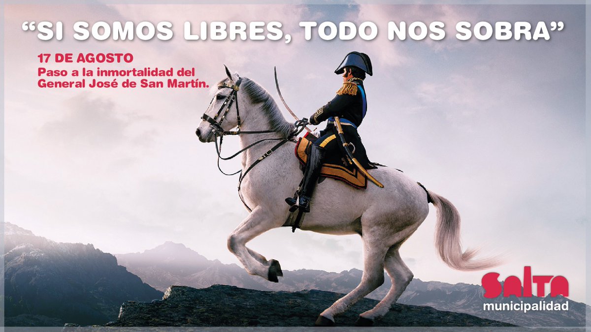 MuniSaltaok's tweet photo. 171 años del paso a la inmortalidad del General José de San Martín 🇦🇷.

Que sus ideales patrios y sus sueños de libertad, nos sigan impulsando a cuidar y defender nuestra soberanía. 💙🤍 https://t.co/Sv5EsSdeb5