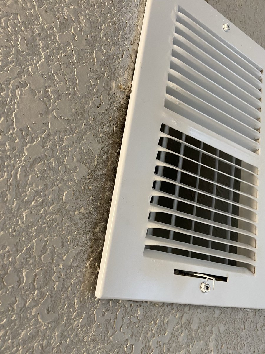 TechAddictz's tweet photo. @AirbnbHelp Is it FAIR our host is refusing to fully refund our $$ for not wanting to stay in a house w/ mold growing from the air vents!?! This is a HEALTH HAZARD esp for our 1 yo. Even the pool was not taken of..green algae everywhere. Pls help! #unacceptable https://t.co/nxAW0tJivA
