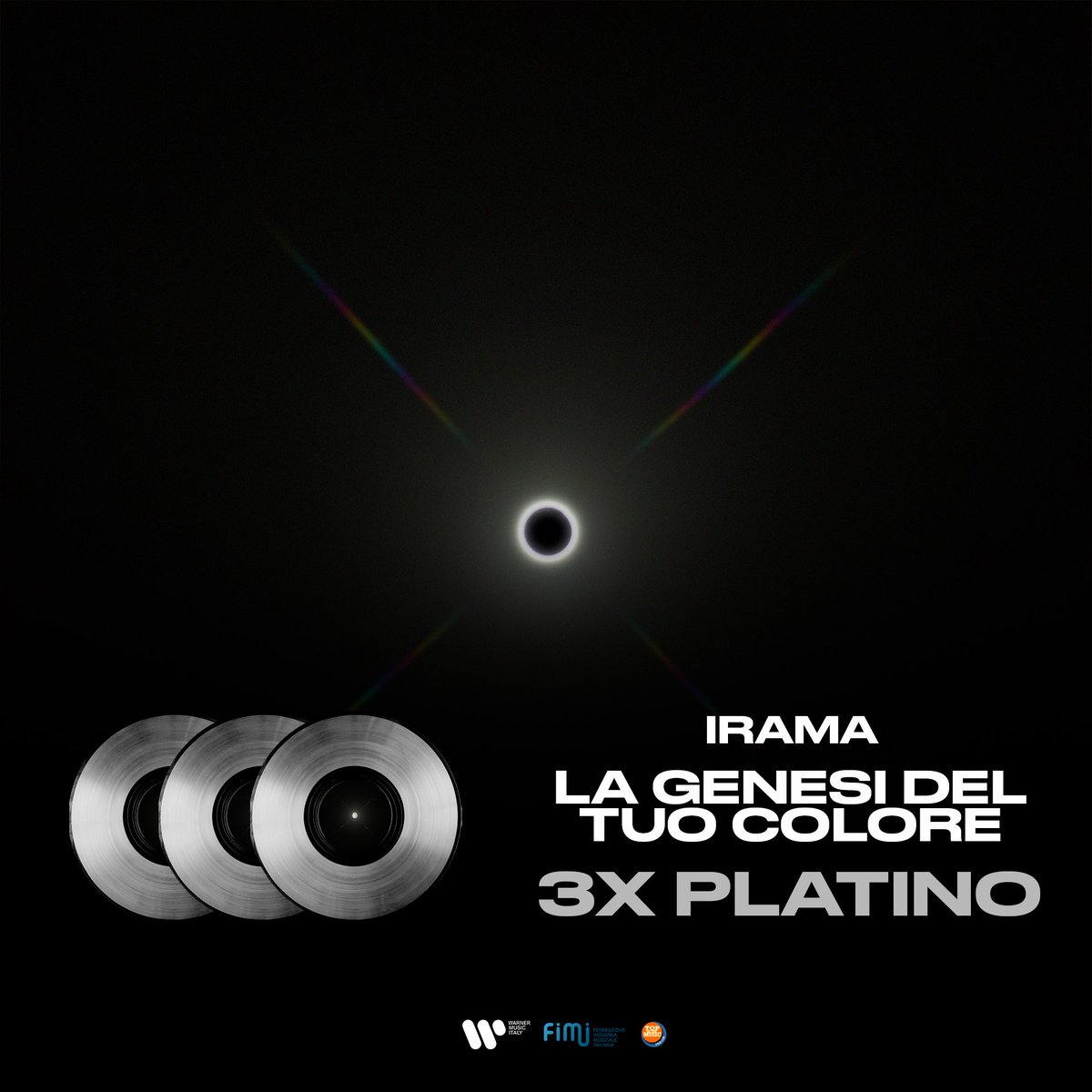 È tempo dei #FimiAwards! ⚡️
<a href="/IRAMAPLUME/">IRAMA</a> con ‘La genesi del tuo colore’ conquista il TERZO PLATINO 💥
Congratulazioni 👏🏻
<a href="/FIMI_IT/">FIMI</a> 
#Irama