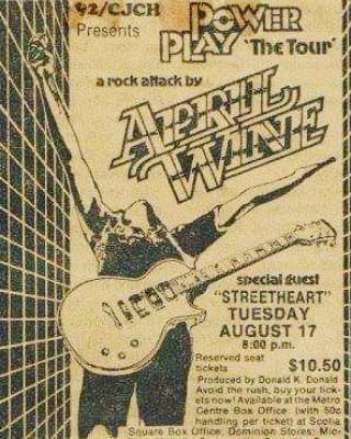 Today in 1982, April Wine w/ special guest Streetheart rocked @ScotiabankCtr in Halifax NS!!! Anyone else ever see AW in concert? @RockTheseTweets @mitchlafon @TimsVinyl @MylesGoodwyn @AprilWineBand