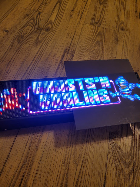 Finticofficial's tweet image. Testing how the ticker would look with an LED diffuser sheet! What do y'all think? 

#ledticker #fintic #ledmatrix #raspberrypi #electronics #gadgets #ledlights #neonlights #adafruit #arduino