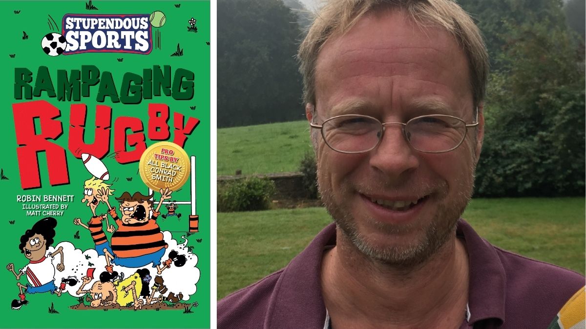 Booktrust's tweet photo. Calling all rugby fans! New book Rampaging Rugby is a brilliant new guide to the game - expect facts, secrets and fun cartoons!
Think you already know all there is to know about rugby? Test your knowledge by taking author @writer_robin's fun quiz: https://t.co/0mMuI3LAUO https://t.co/eBuJ0nOE2w