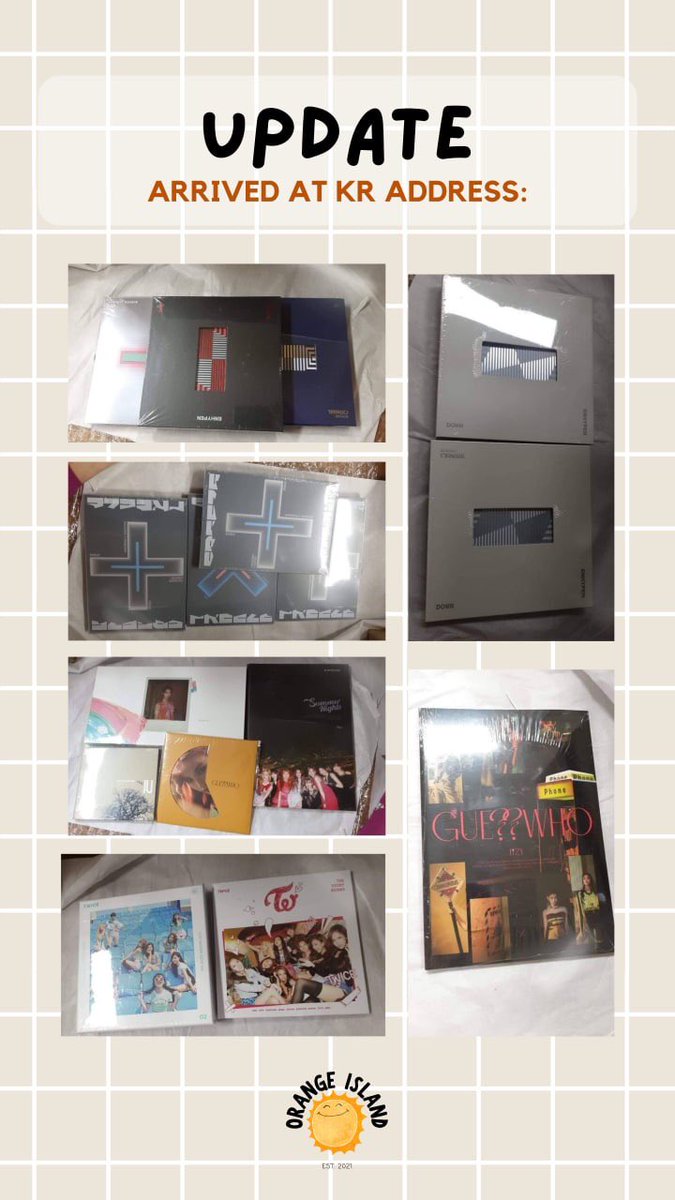 orangeislandph's tweet photo. Hi! Sealed Album Batch 1 orders have arrived at our KR Address 🧡 we secured extras to sell them once onhand. Watch out for that ☺️

#OIPH_Updates https://t.co/8ZJfOD3wH5
