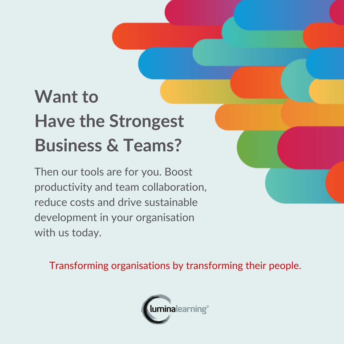 The strongest teams are the best connected ones. Scroll our 3 top tips for building superstar teams that perform at their best during challenges, pressure and stress 👇 

#SuperstarTeams #LearningWithoutLimits #CelebratingPeople #LuminaSpark