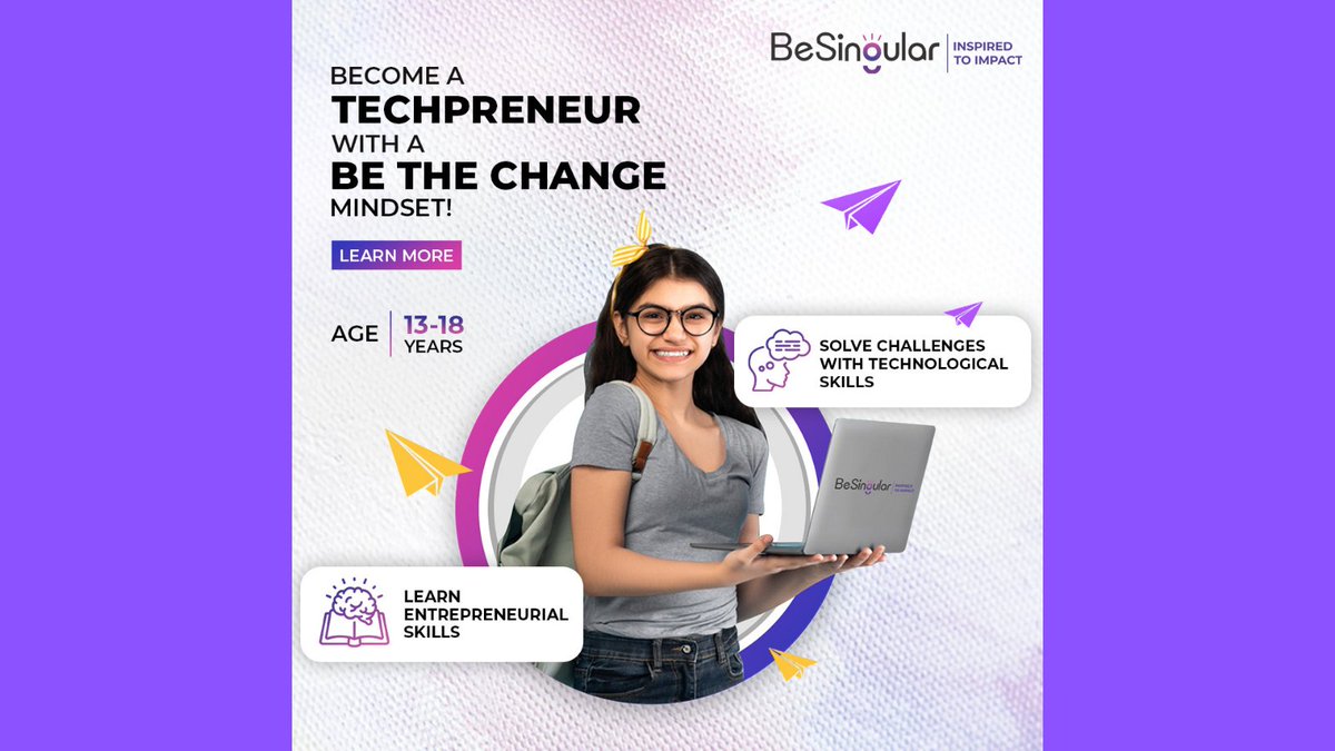 besingularac's tweet photo. Want your child to learn important #technological and #entrepreneurship #skills that can help them set up their own company and achieve their dreams? Then sign up now at our website https://t.co/1yPMh8psRe
#technology #entrepreneur #techpreneur #edutech #techeducation #besingular https://t.co/3LEuMQ339z
