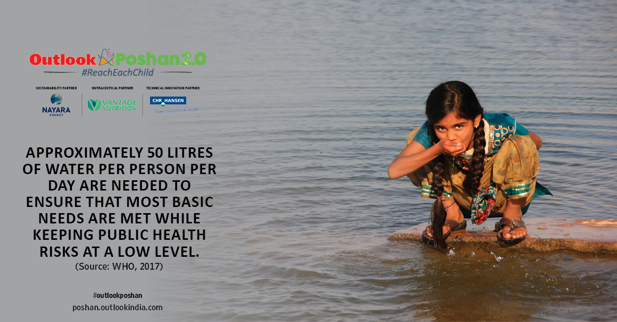 Safe drinking water and adequate sanitation are crucial for poverty reduction and crucial for sustainable development. @NayaraEnergy @VantageNutra #ReachEachChild #SuposhitBharat #OutlookPoshan2 #water