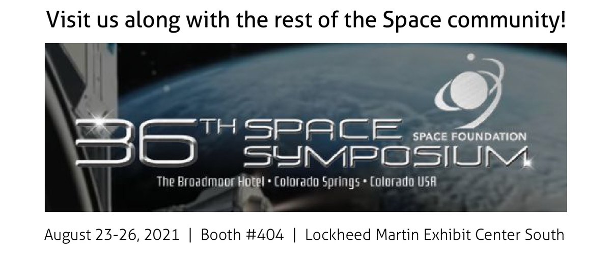 ELEMENTUM 3D IS LIVE AT SPACE SYMPOSIUM 2021!!!
Find us at BOOTH 404 in the Lockheed Martin Exhibit Center South, August 23-26. We look forward to connecting with all sectors of the space community and providing Additive materials solutions for your critical space initiatives.