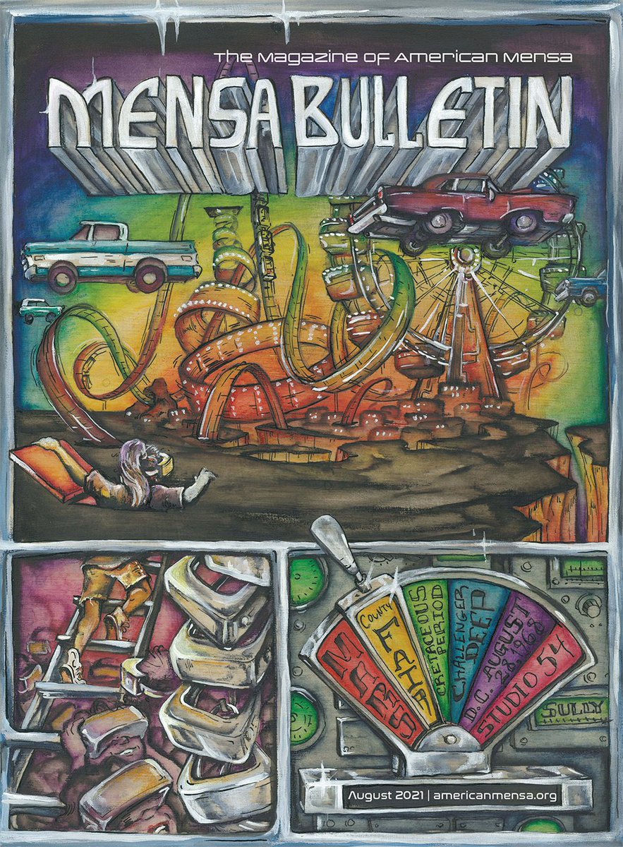 August <a href="/MensaBulletin/">Mensa Bulletin</a> cover story:

A fair of the future might take place virtually, unbound by the normal laws of reality, imagines artist Megan Sullivan.

Put your headsets on and behold, Impossible Fair.