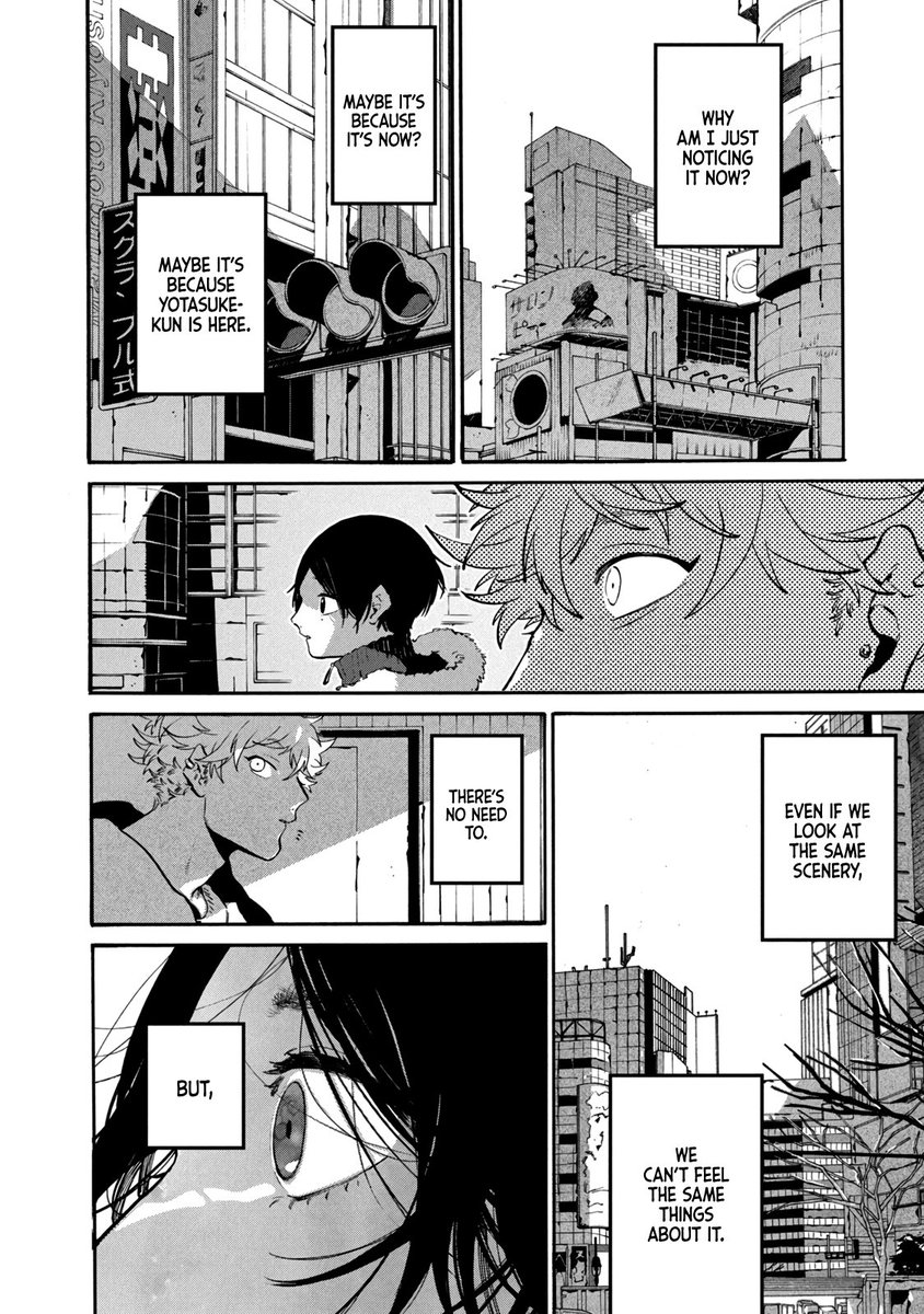 blue period ch 41//

crying I'm so happy yatora shared the view of shibuya at dawn with yotasuke, sm development with them now. this whole chapter is a favourite 😭💘 