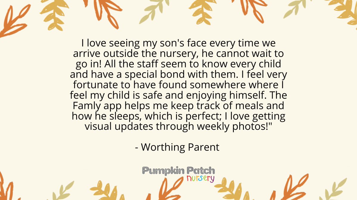 pumpkinpnursery's tweet photo. Another #tuesdaytestimonial. We absolutely love hearing that our parents enjoy using our management app @famlyhq 😁🥳
#pumpkinpatchnursery #brightonandhove #tuesdaythoughts #management #famlyapp #brightonbusiness #childcareprovider #earlyyearseducation #earlyyears https://t.co/indhn4QBi4