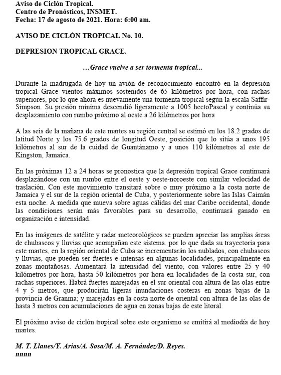 InsmetC's tweet photo. #ttgrace #TormentaTropical
@citmacuba
@AMA_CUBA
@PresidenciaCuba https://t.co/W7Dlz2zsQA