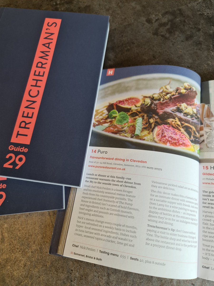 PURO by Tommy Thorn (@purorestaurant) on Twitter photo Loved receiving these today. Love the new look <a href="/Trenchermans/">Trencherman's Guide</a> Humbled to be included amongst all these great restaurants 🙏 Loved receiving these today. Love the new look <a href="/Trenchermans/">Trencherman's Guide</a> Humbled to be included amongst all these great restaurants 🙏