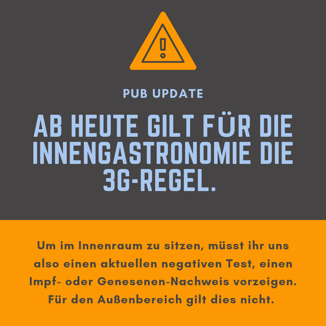 PubPotsdam's tweet photo. Denkt dran, vor eurem Besuch bei uns einen Corona-Test zu machen oder bringt bitte einen Nachweis darüber mit, dass ihr geimpft oder genesen seid, damit ihr euch in den Innenraum setzen dürft. Ansonsten müsst ihr draußen sitzen.

#news #neueregeln #wirsindfüreuchda #bleibtgesund https://t.co/pWwrwFGimW